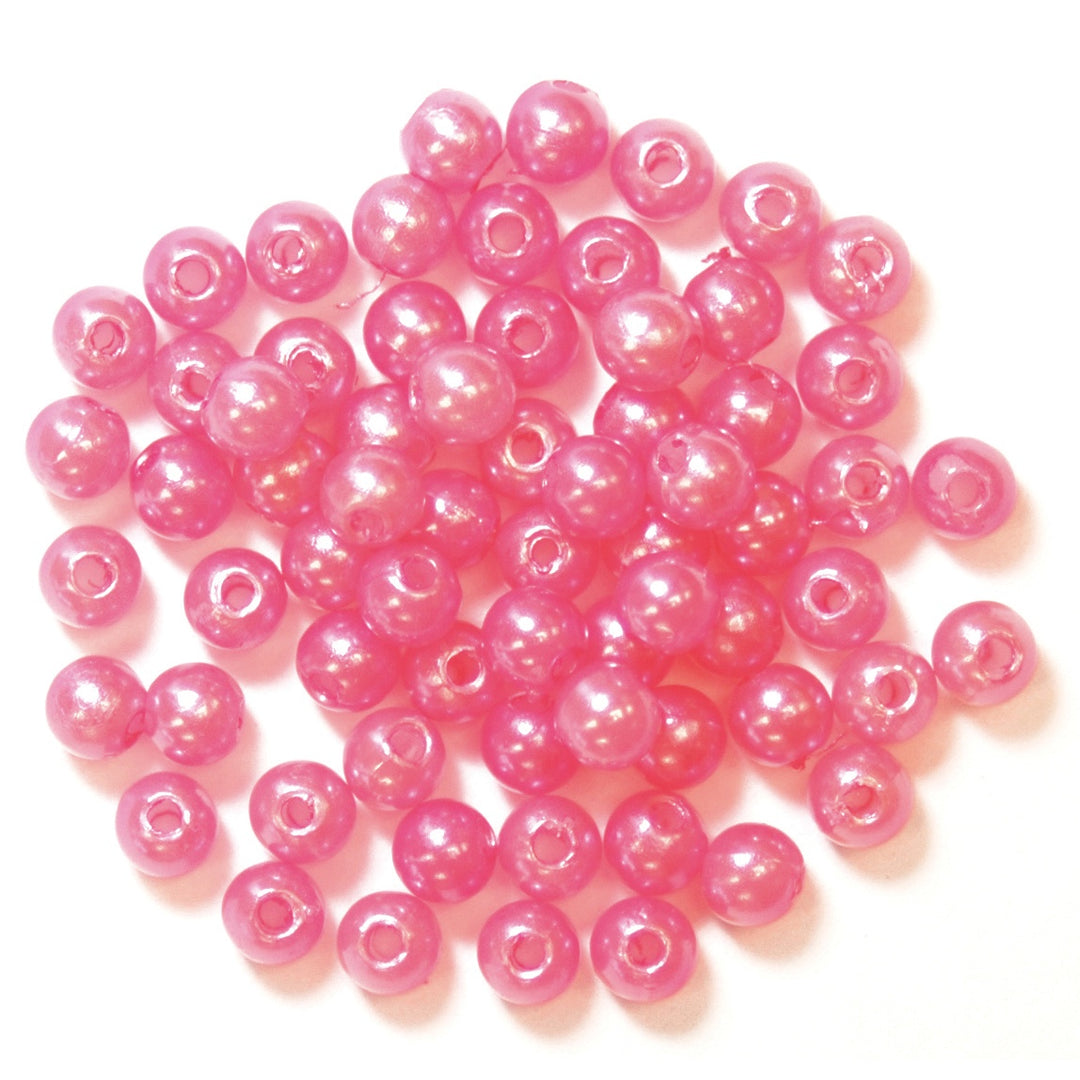 Beads: Pearl: 3mm: Pink: 125