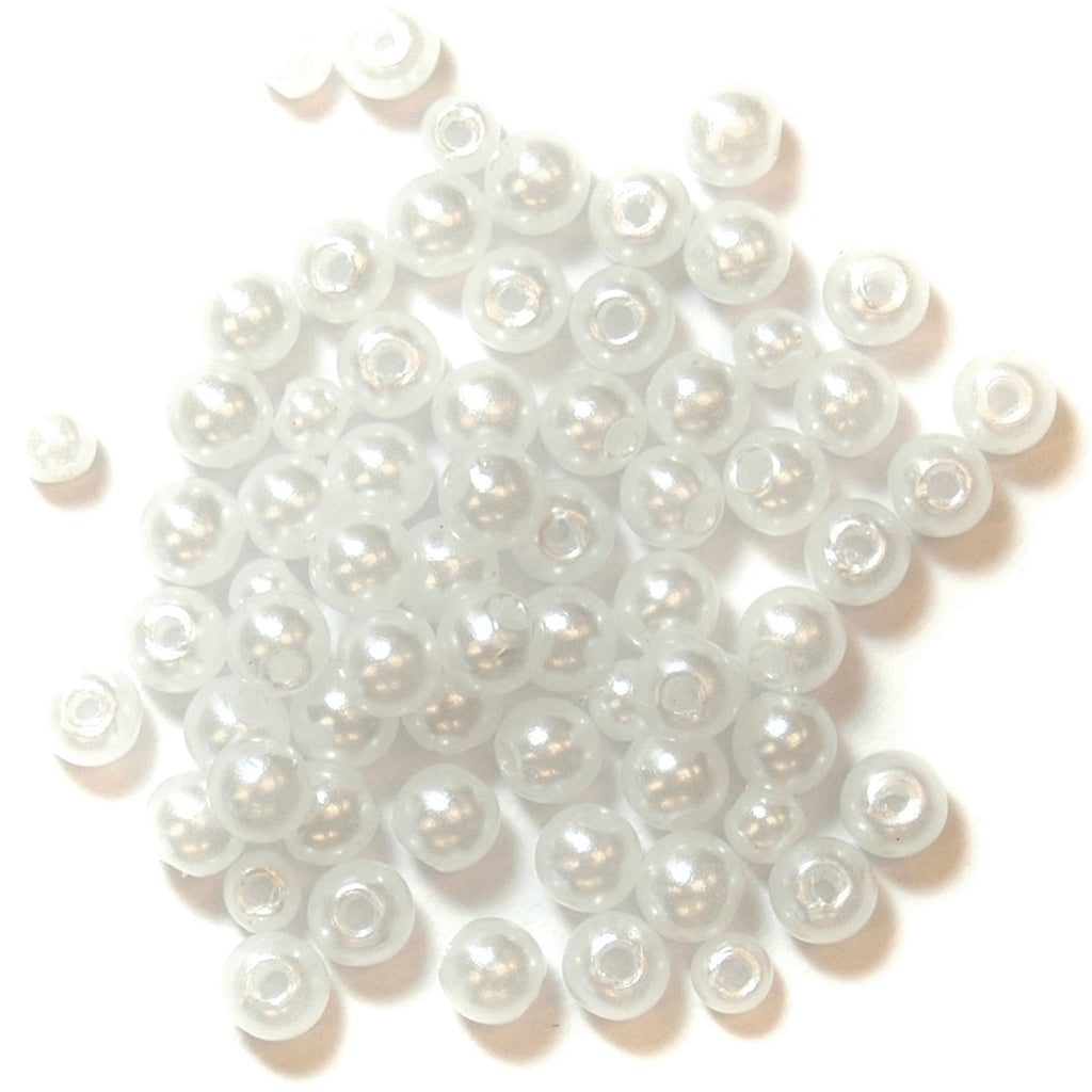 Extra Value: Beads: Pearl: 4mm: White: 380