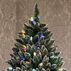 Premier Rockingham Forest Tipped Pre-Lit 2.1m Artificial Xmas Tree Colour Switch & Timer PJ210