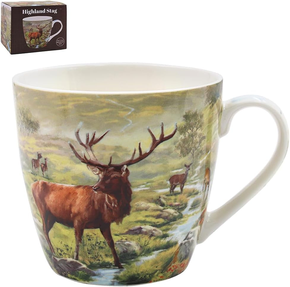 Lesser & Pavey Stag Breakfast Mug Gift Boxed