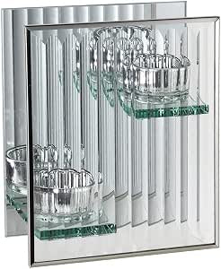 Deco Twin Tea Light Holder Silver