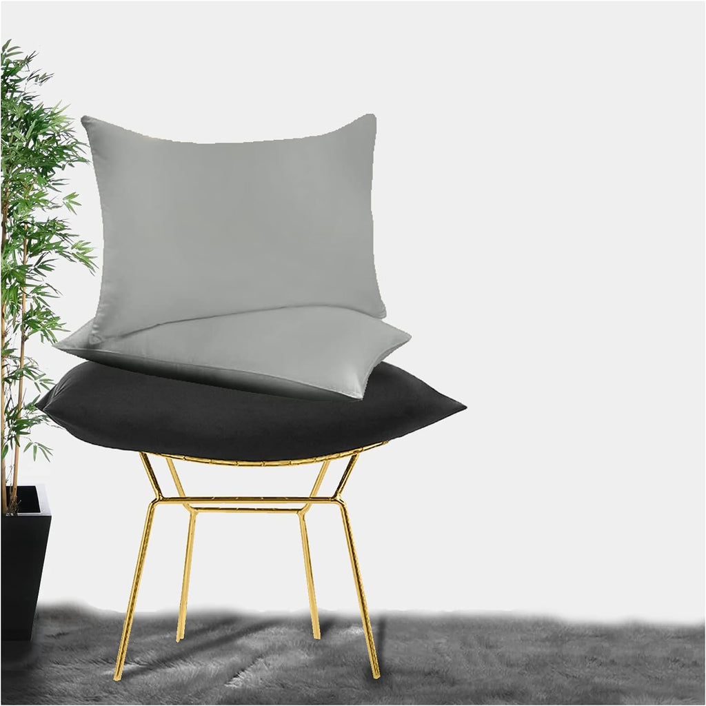 Percale Pair of Pillowcases Charcoal