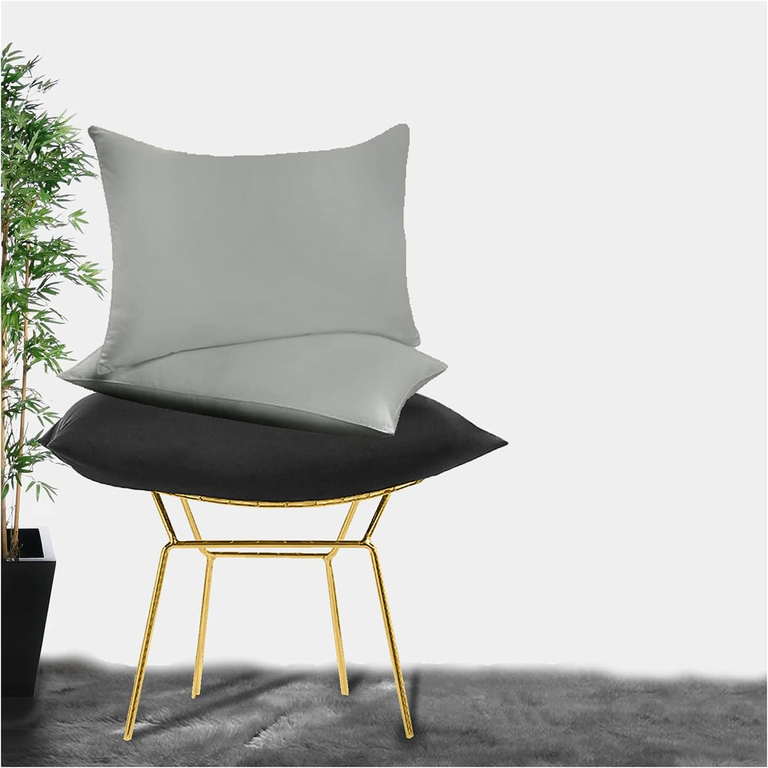 Percale Pair of Pillowcases Charcoal
