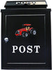 Arboria Wall Mounted Cast Iron Mailbox Red Tractor Design