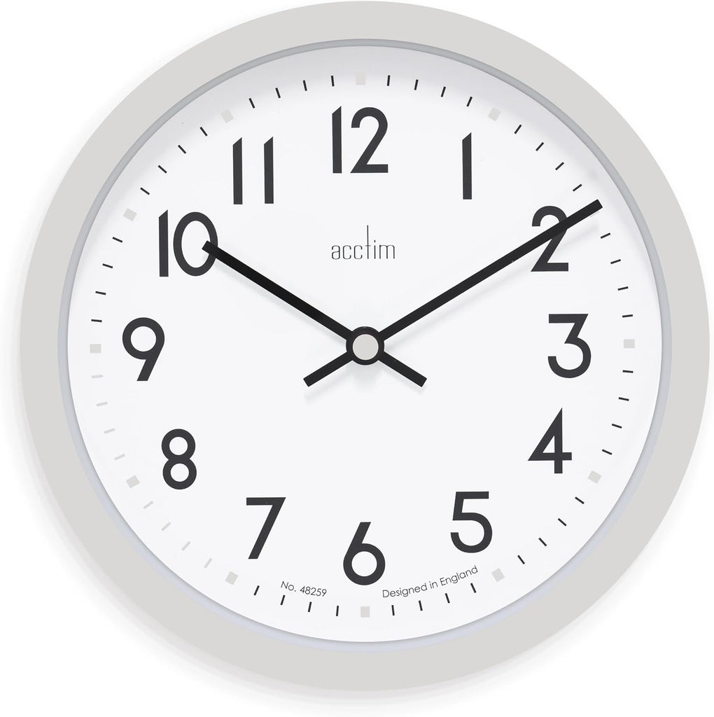 Acctim Elstow 20Cm Wall Clock Dijon White