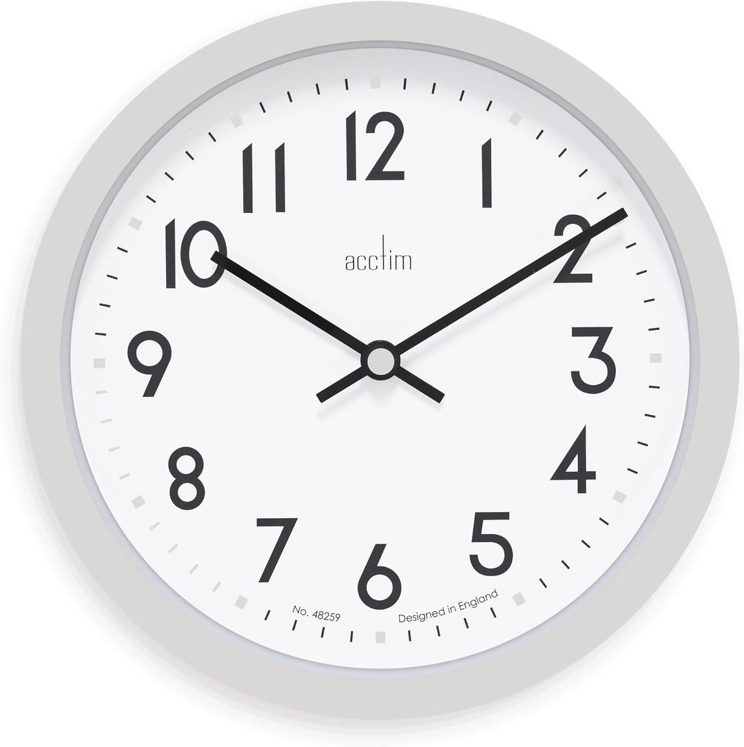 Acctim Elstow 20Cm Wall Clock Dijon White