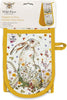 Museums & Galleries Double Oven Gloves Organic Cotton Wildflower Hare