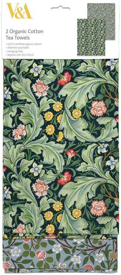 Museums & Galleries Set of 2 Tea Towels Organic Cotton Dearle Designs