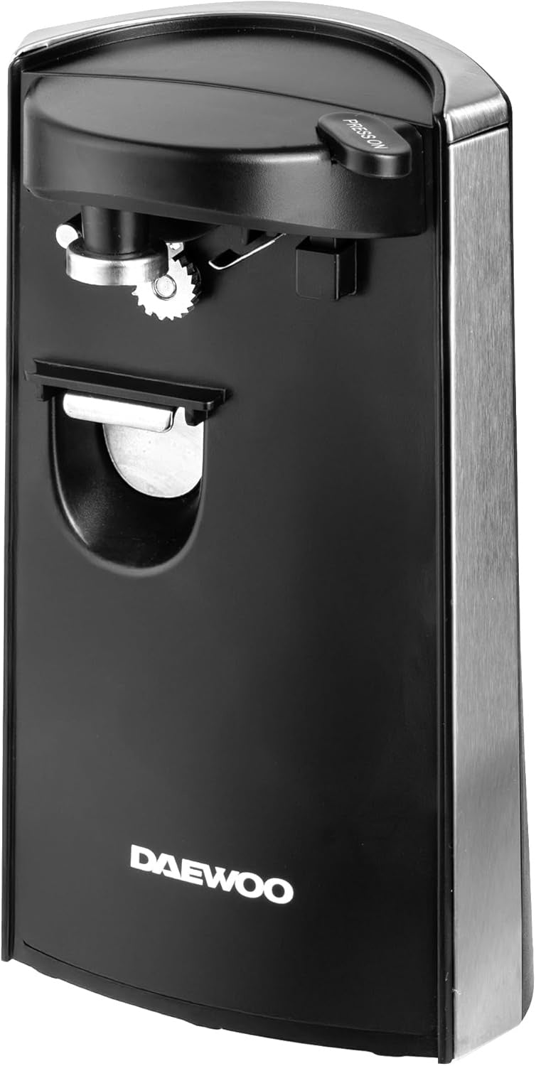 Daewoo Electric Can &amp; Bottle Opener with Knife Sharpener 60W - Black