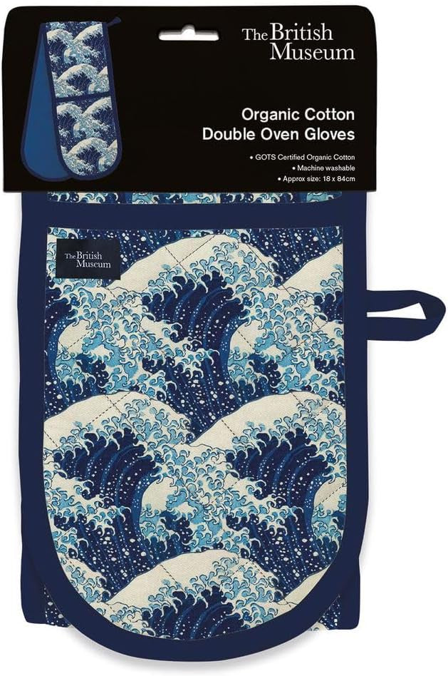 Museums & Galleries Double Oven Gloves Organic Cotton The Great Wave