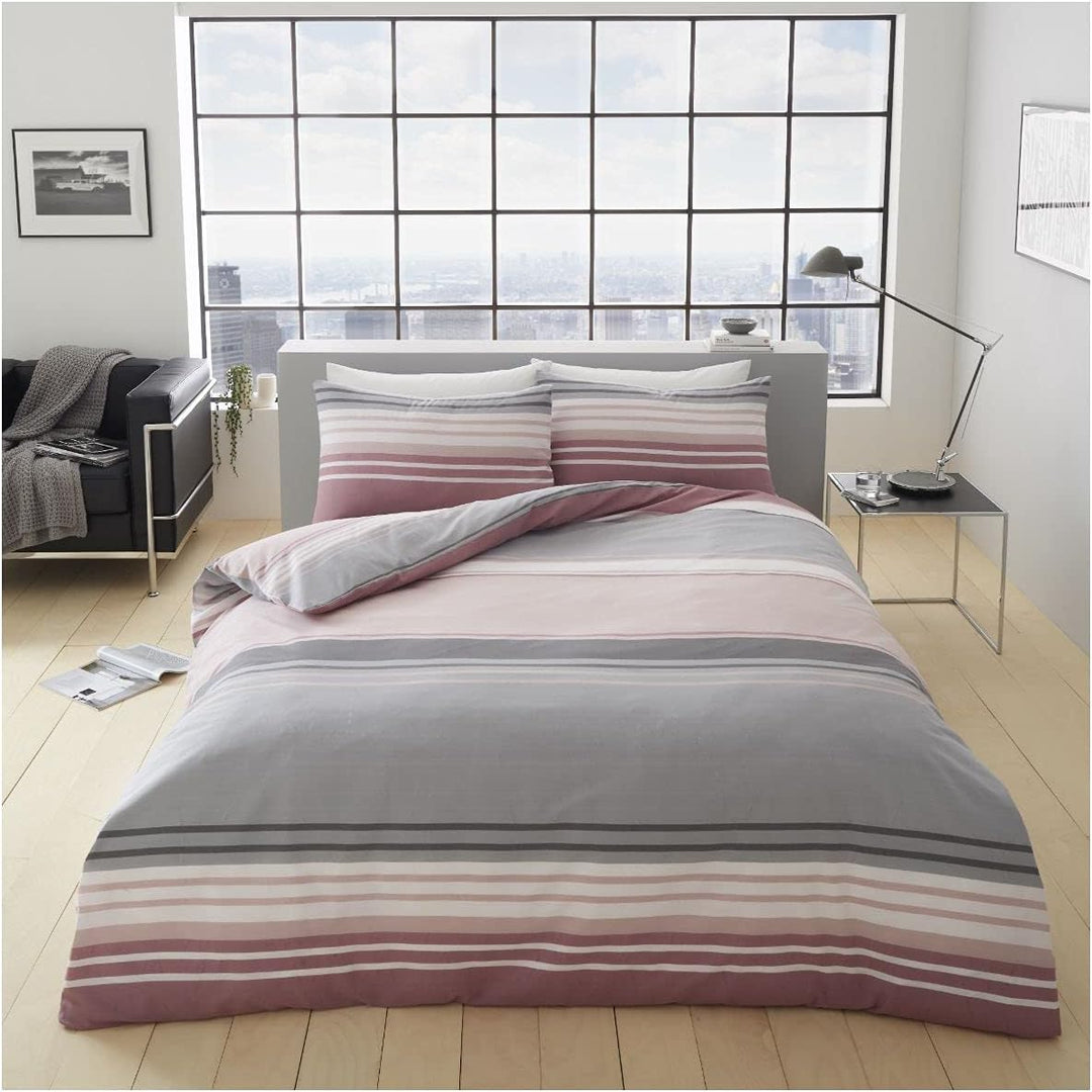 Moxie Complete Duvet Cover Set Double Pink