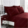 Percale Kingsize Fitted Sheet Burgundy