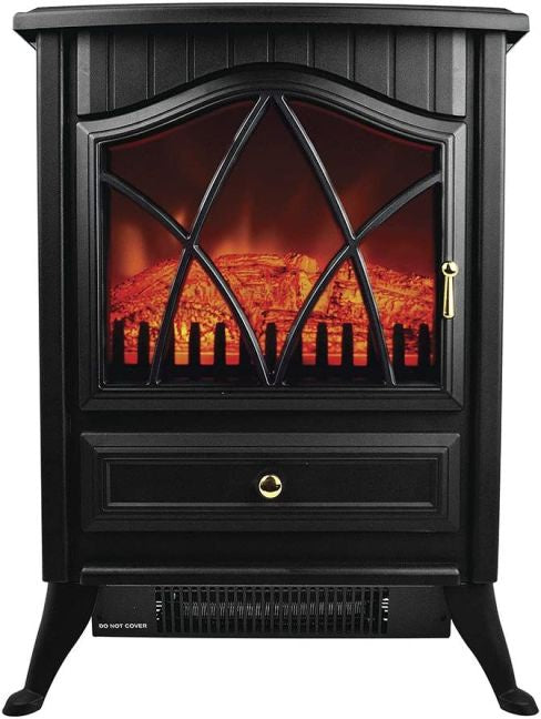 Status Flame Effect Stove Fan Heater 1800w  Black