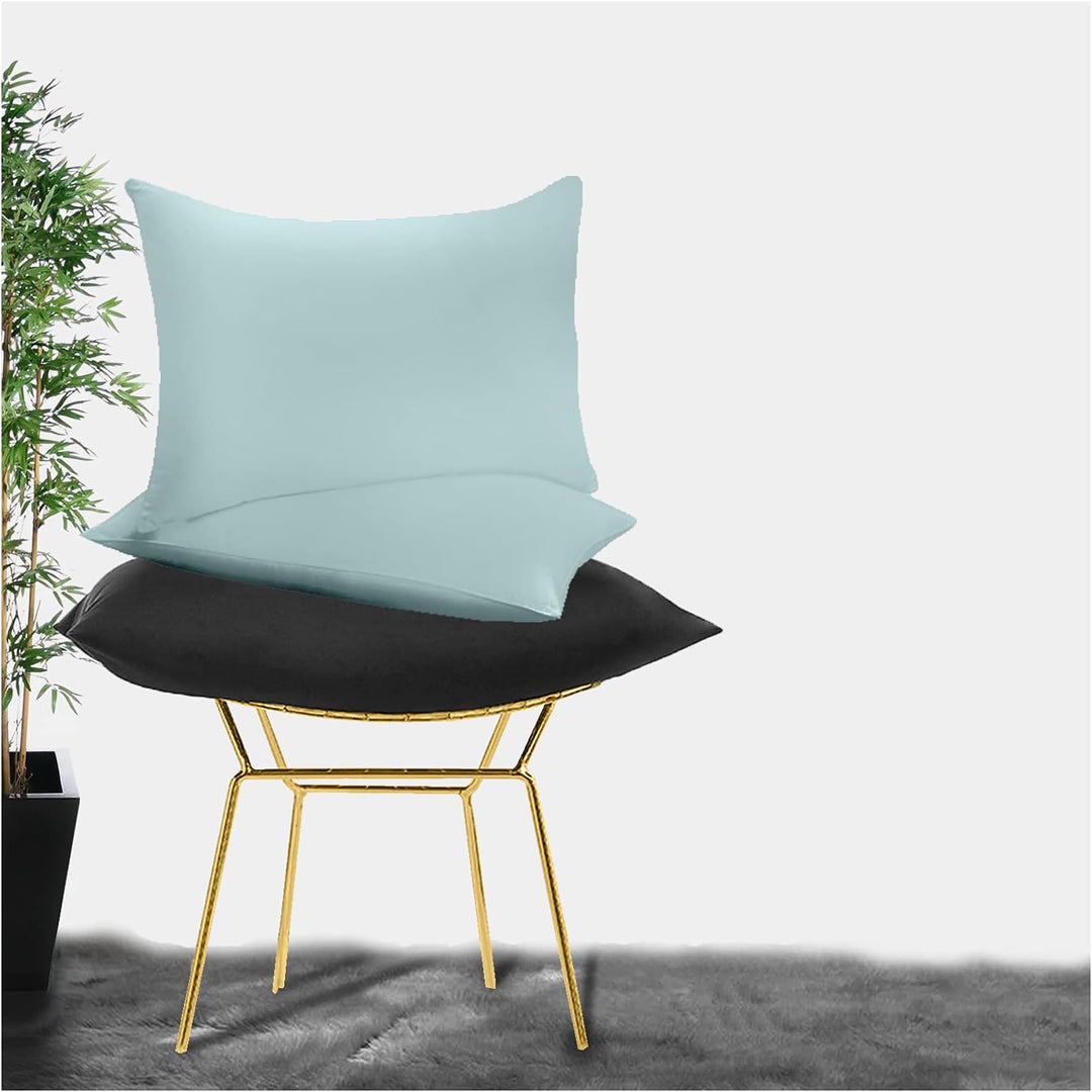 Percale Pair of Pillowcases Sorbet Blue