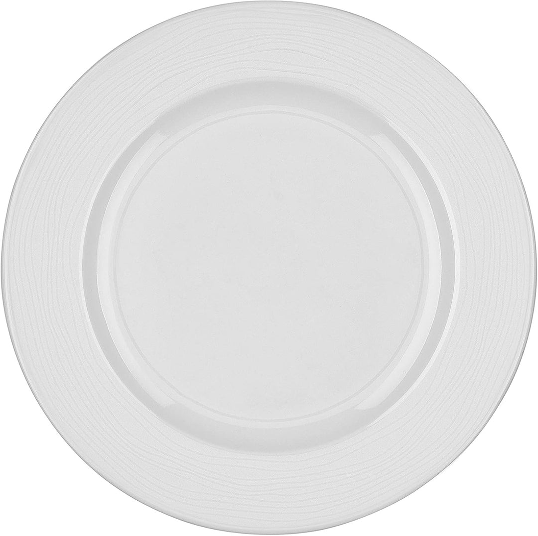 Genevieve Lethu White Porcelain Set of 2 Dinner Plates 26 cm