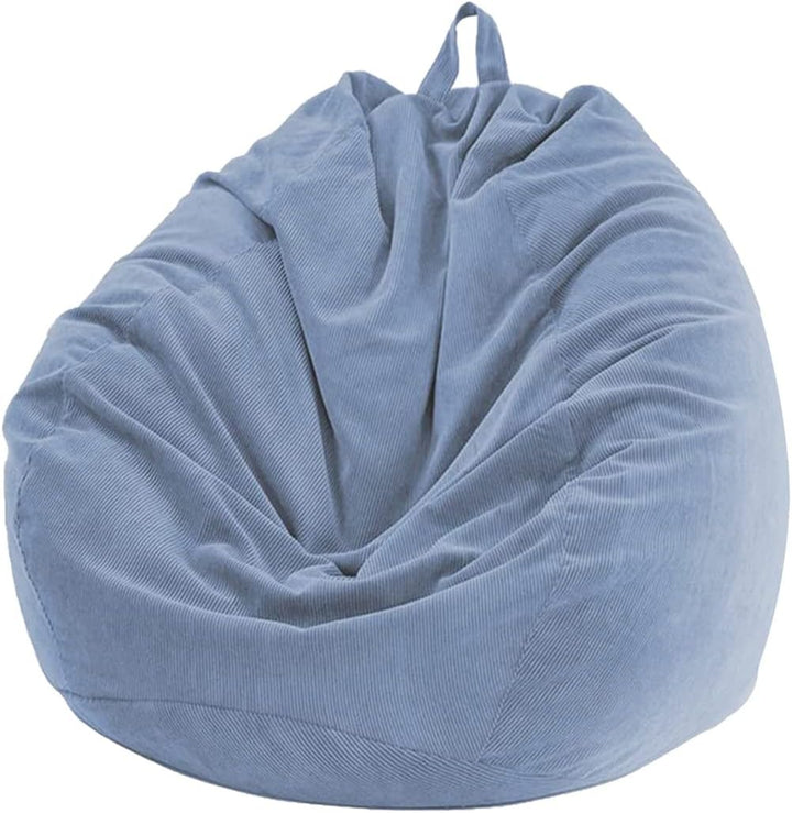 Corduroy Bean Bag Chair Blue Grey