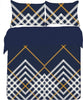 Maxwell Navy Duvet Cover Set K/Size