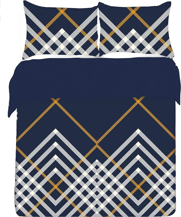 Maxwell Navy Duvet Cover Set K/Size