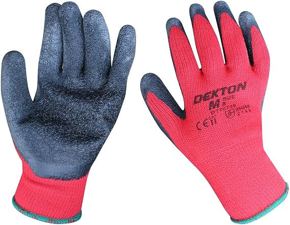 Dekton Heavy Duty Latex-Coated Work Gloves - Size 8 (M)
