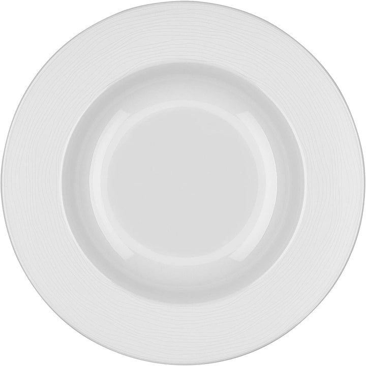Genevieve Lethu White Porcelain Set of 2 Pasta Bowls 22.5 cm