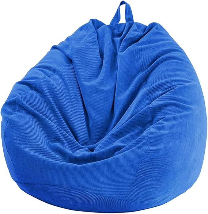 Corduroy Bean Bag Chair Blue
