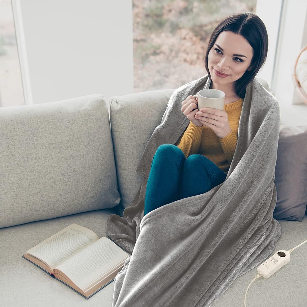 StayWarm Electric Heated Throw/Blanket, Grey - Machine Washable - 180 x 130cm-  F2851GR (STA/DHD)