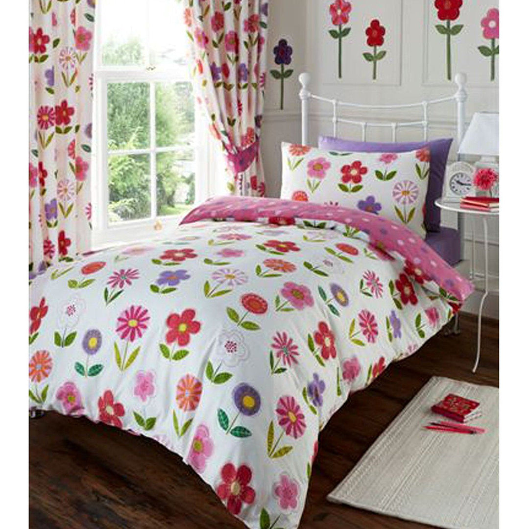 Flowers Duvet Cover Set Toddler Junior 120cm x 150cm