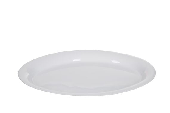 White oval serving platter 42cm