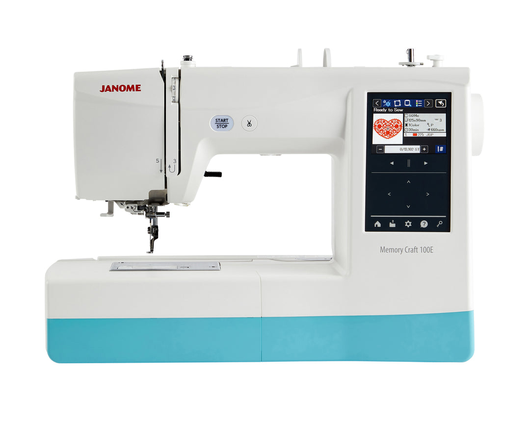 Janome Memory Craft 100E embroidery machine