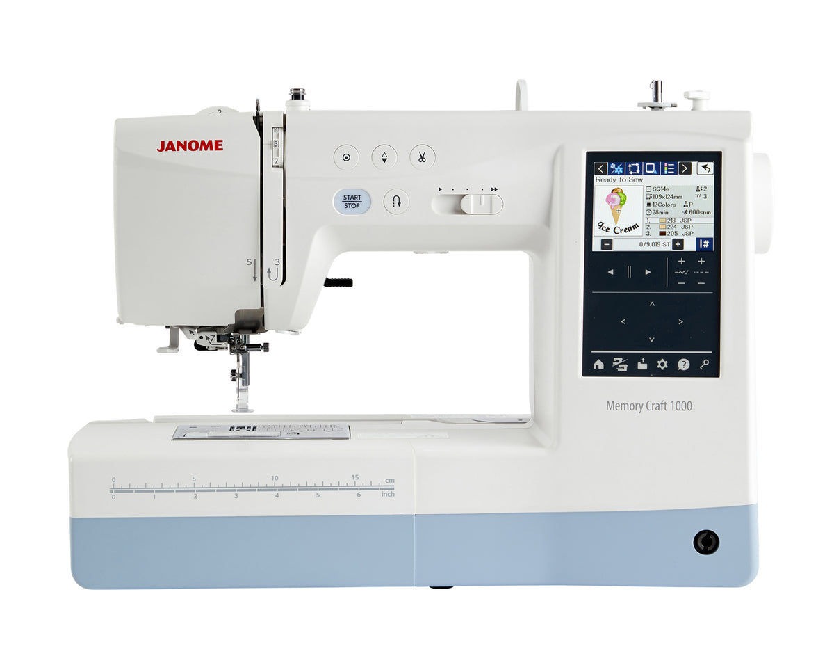 Janome Memory Craft 1000 sewing and embroidery machine