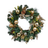 Three Kings Baubly Wreath 60cm - Gold