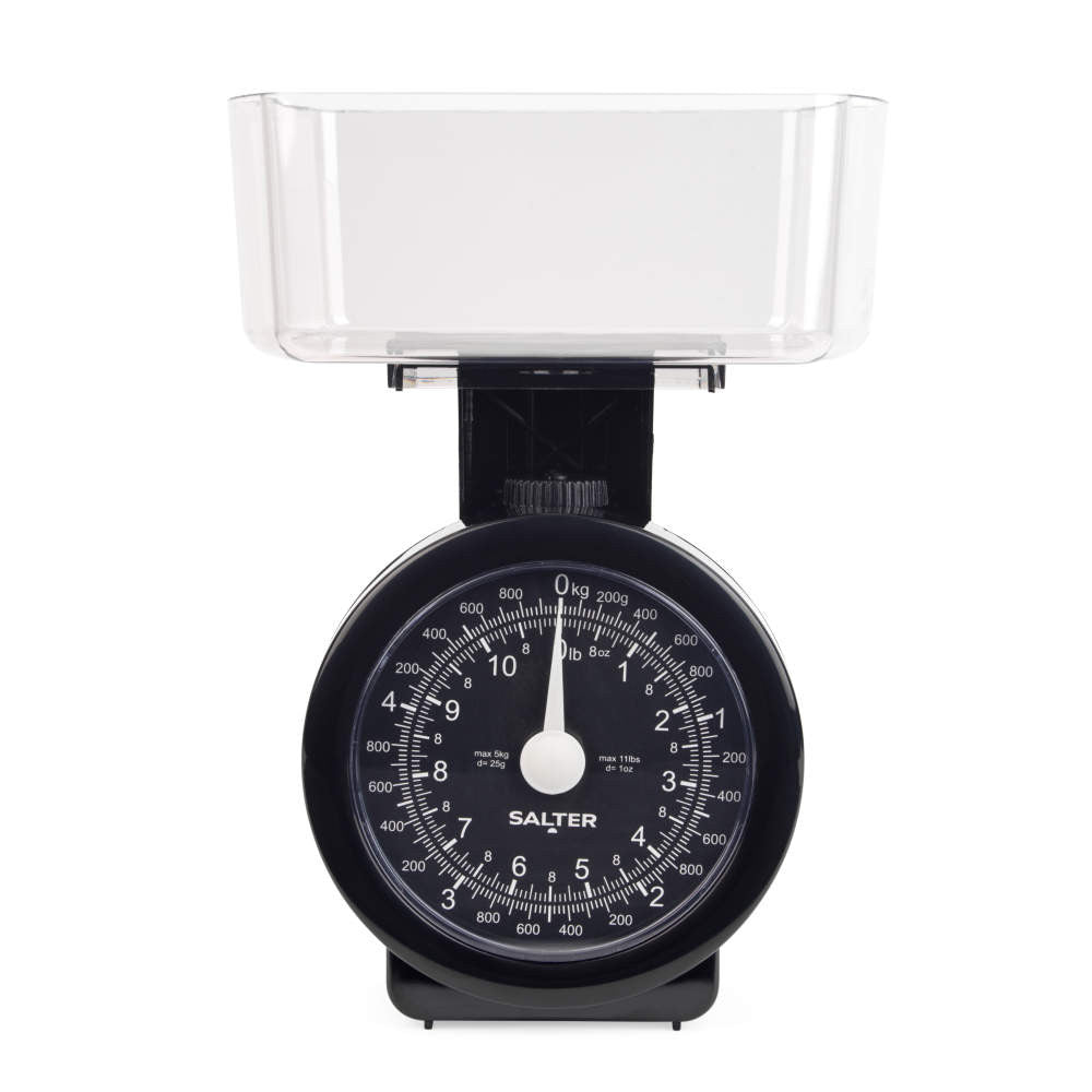 Salter Compact Mechanical Kitchen Scale 5kg Black