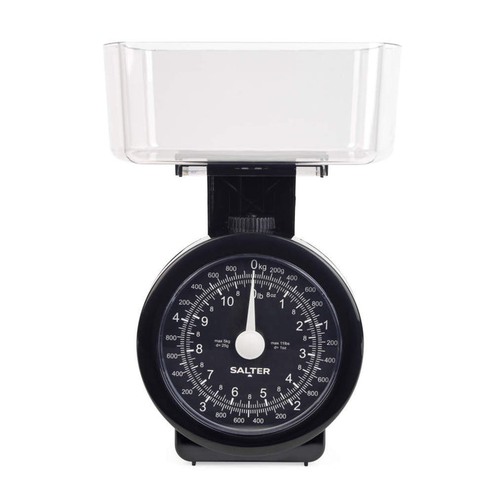 Salter Compact Mechanical Kitchen Scale 5kg Black