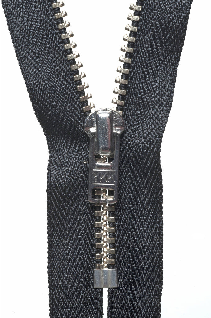 Metal Trouser Zip: 18cm: Black