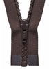 Nylon Open End Zip: 36cm: Brown
