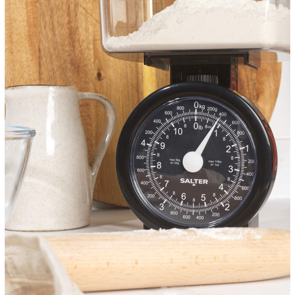 Salter Compact Mechanical Kitchen Scale 5kg Black