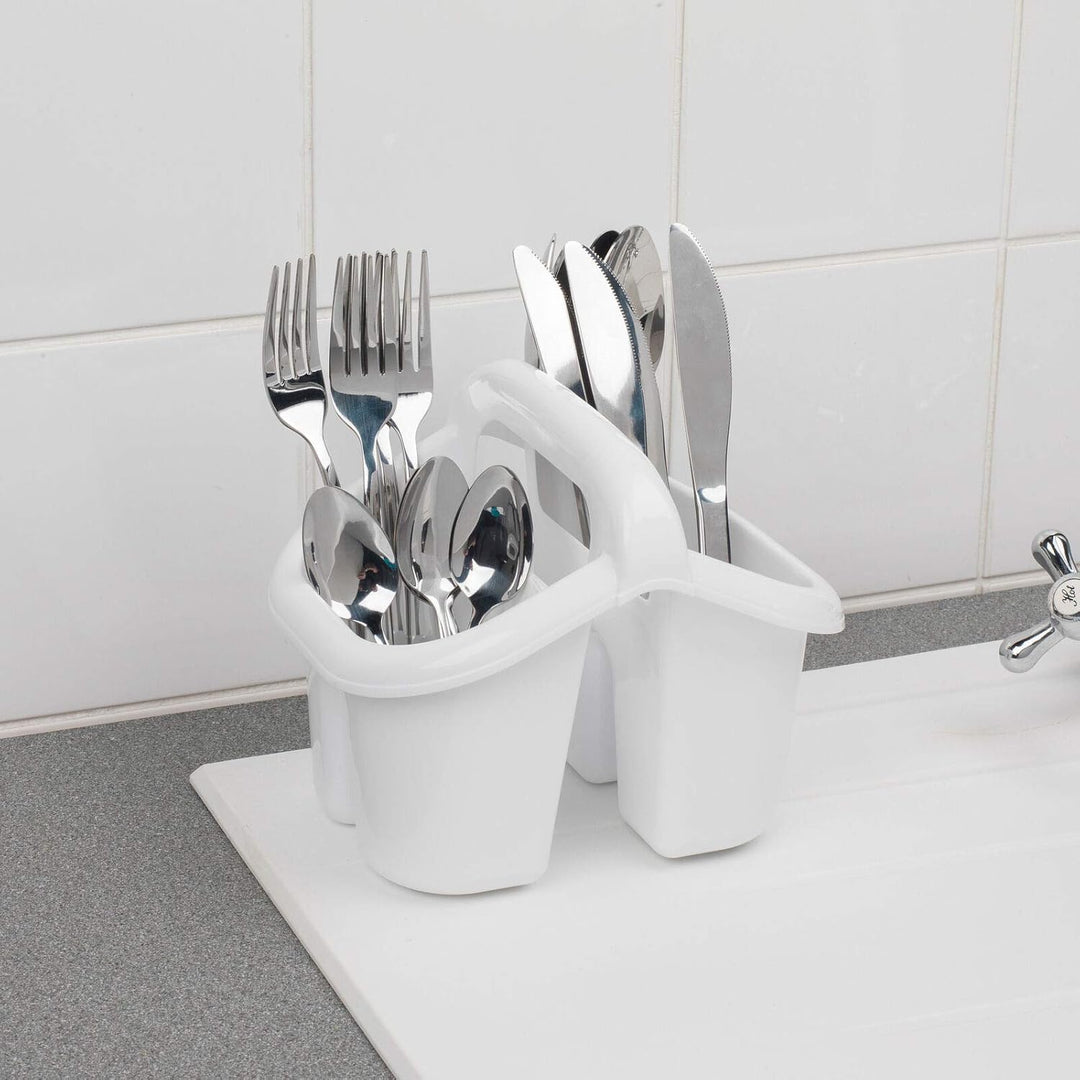 Beldray 4 Compartment Cutlery Drainer / Desk Tidy White