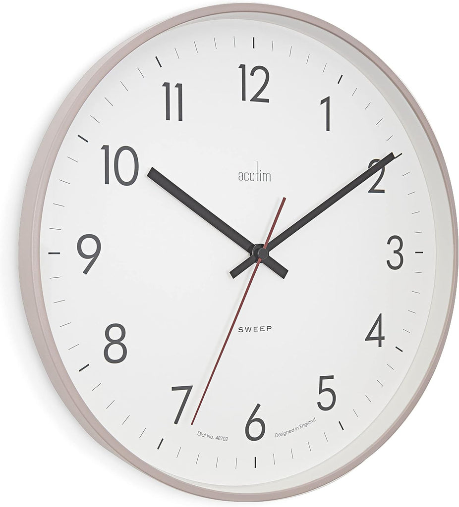 Acctim Aster Sweep 30cm Wall Clock Mocha 23047*