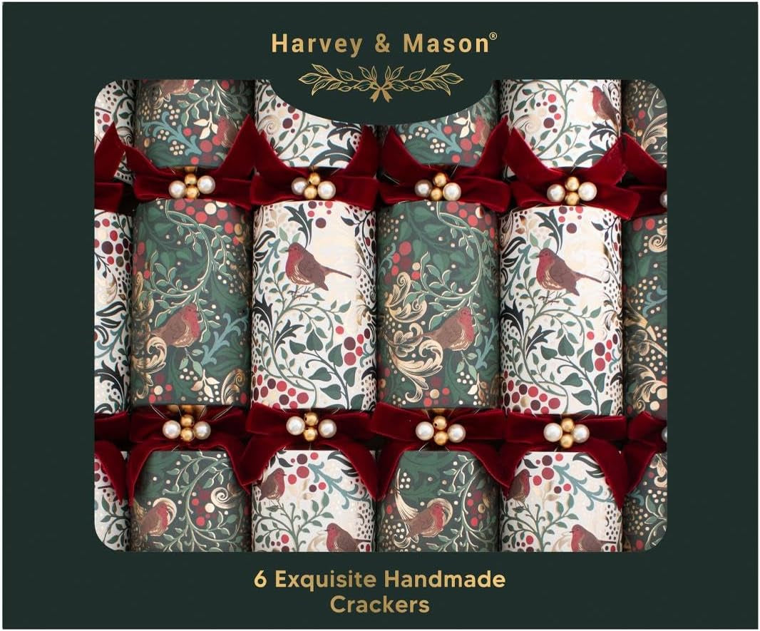 Harvey and Mason red robin luxury Christmas crackers