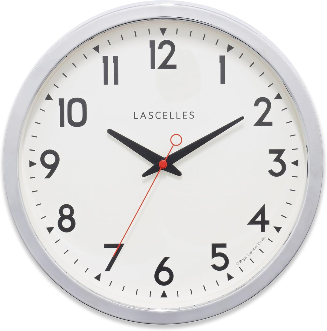 Lascelles Oldbury 36cm Chrome Sweep Wall Clock