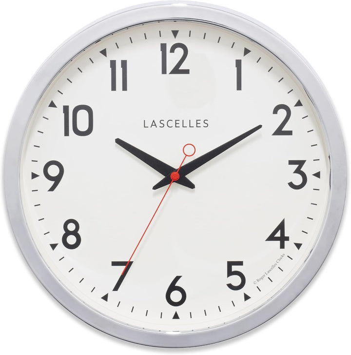 Lascelles Oldbury 36cm Chrome Sweep Wall Clock