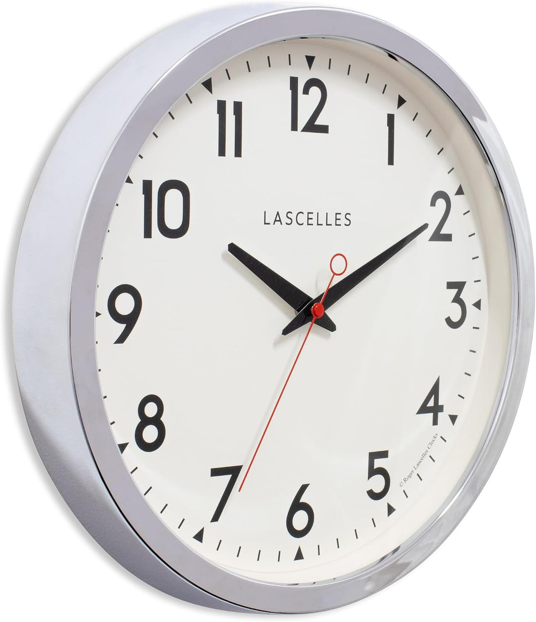 Lascelles Oldbury 36cm Chrome Sweep Wall Clock