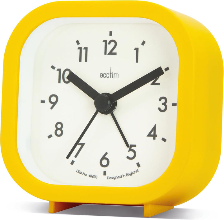 Acctim Robyn Mini Bedside Alarm Clock Yellow 16301
