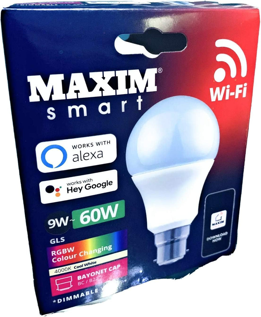 Maxim LED Bayonet Bulb - RGBW Colour Changing, 9W