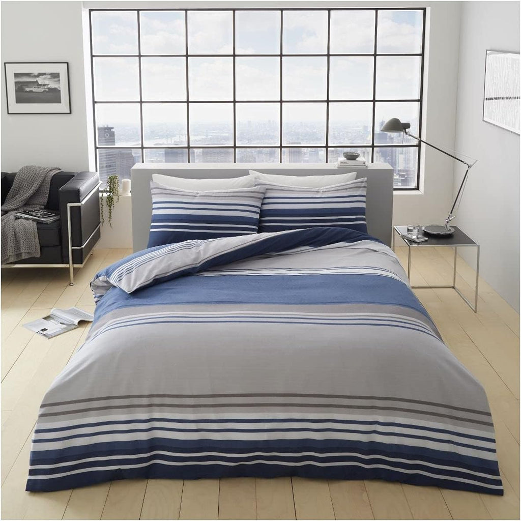 Moxie Complete Duvet Cover Set King Size Blue