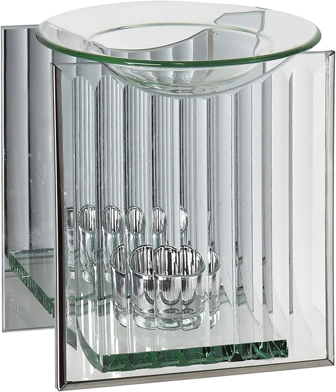 Deco Silver Glass Oil &amp; Wax Melt Warmer