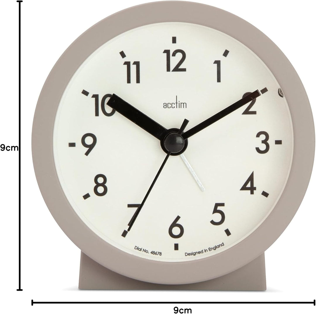 Acctim Gaby Small Alarm Clock Mocha