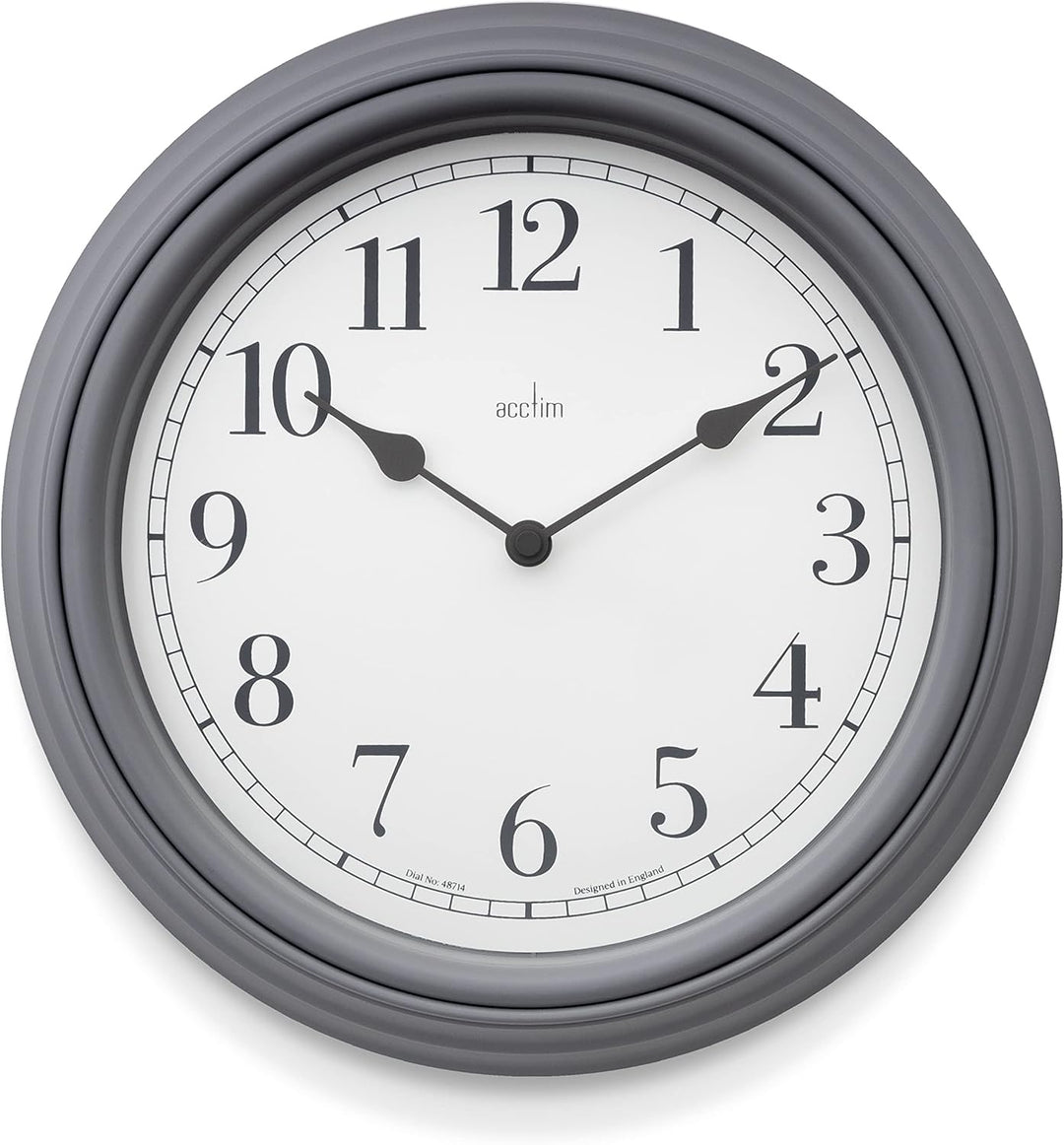 Acctim Devonshire 28cm Wall Clock Grey 22717*