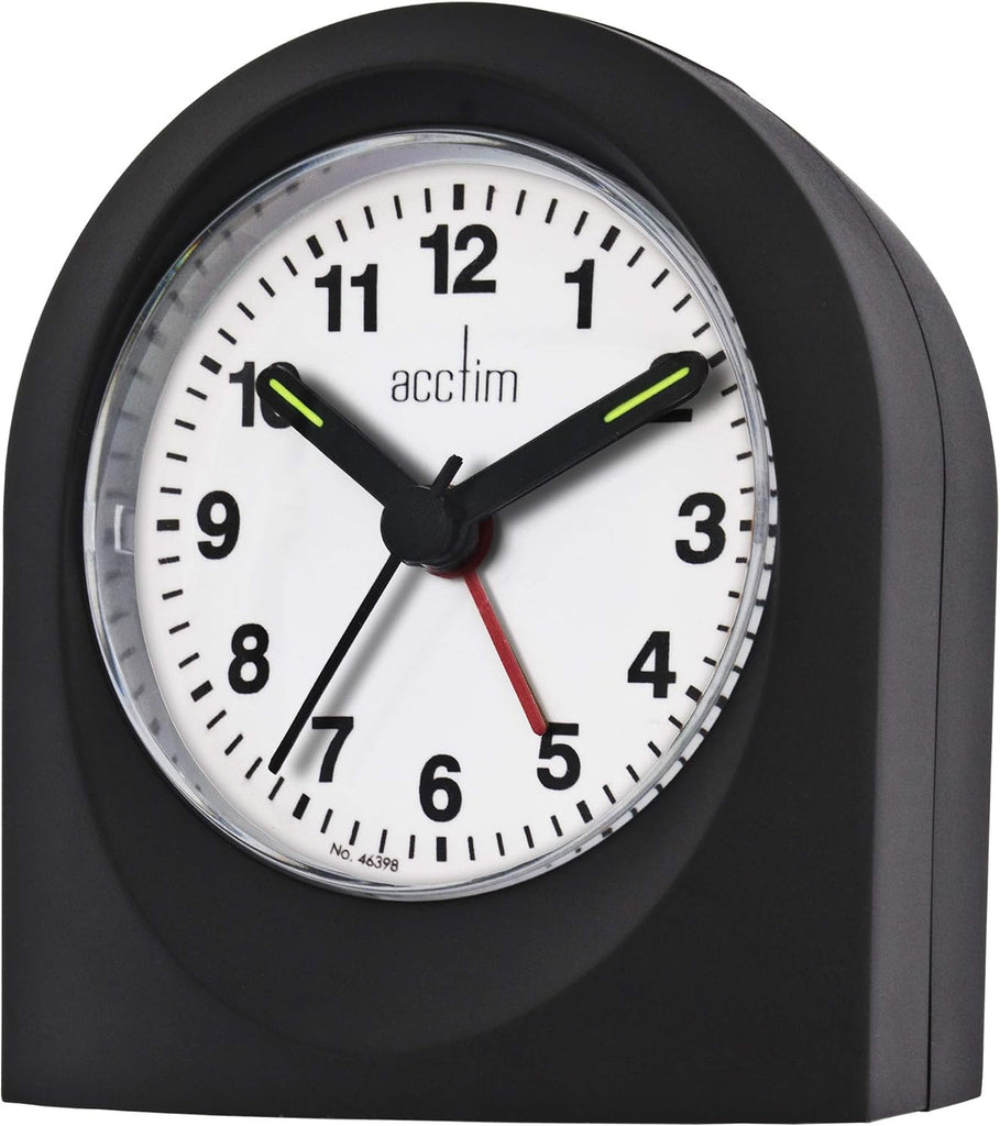 Acctim Palma Analogue Alarm Clock Quartz Black
