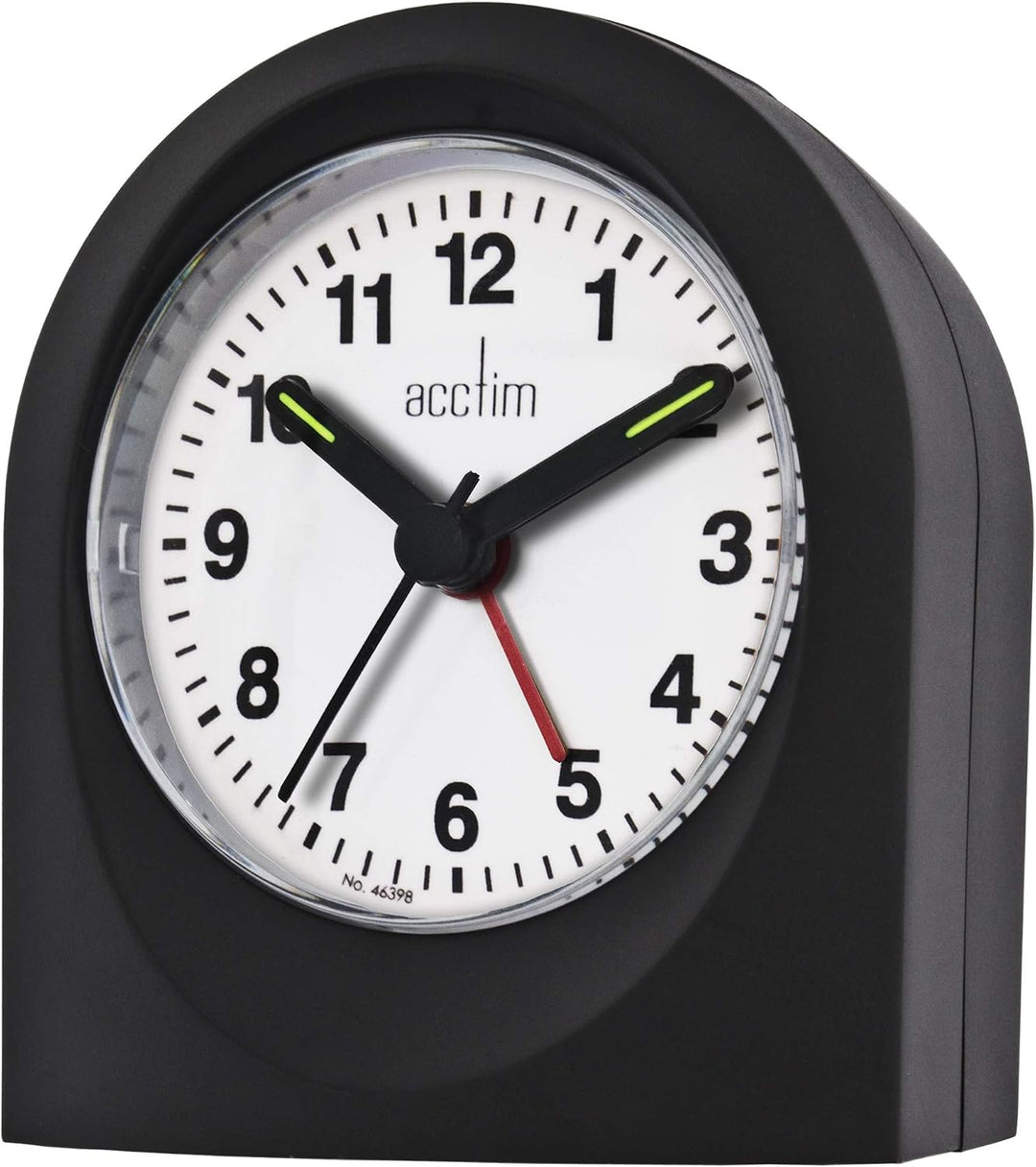 Acctim Palma Analogue Alarm Clock Quartz Black